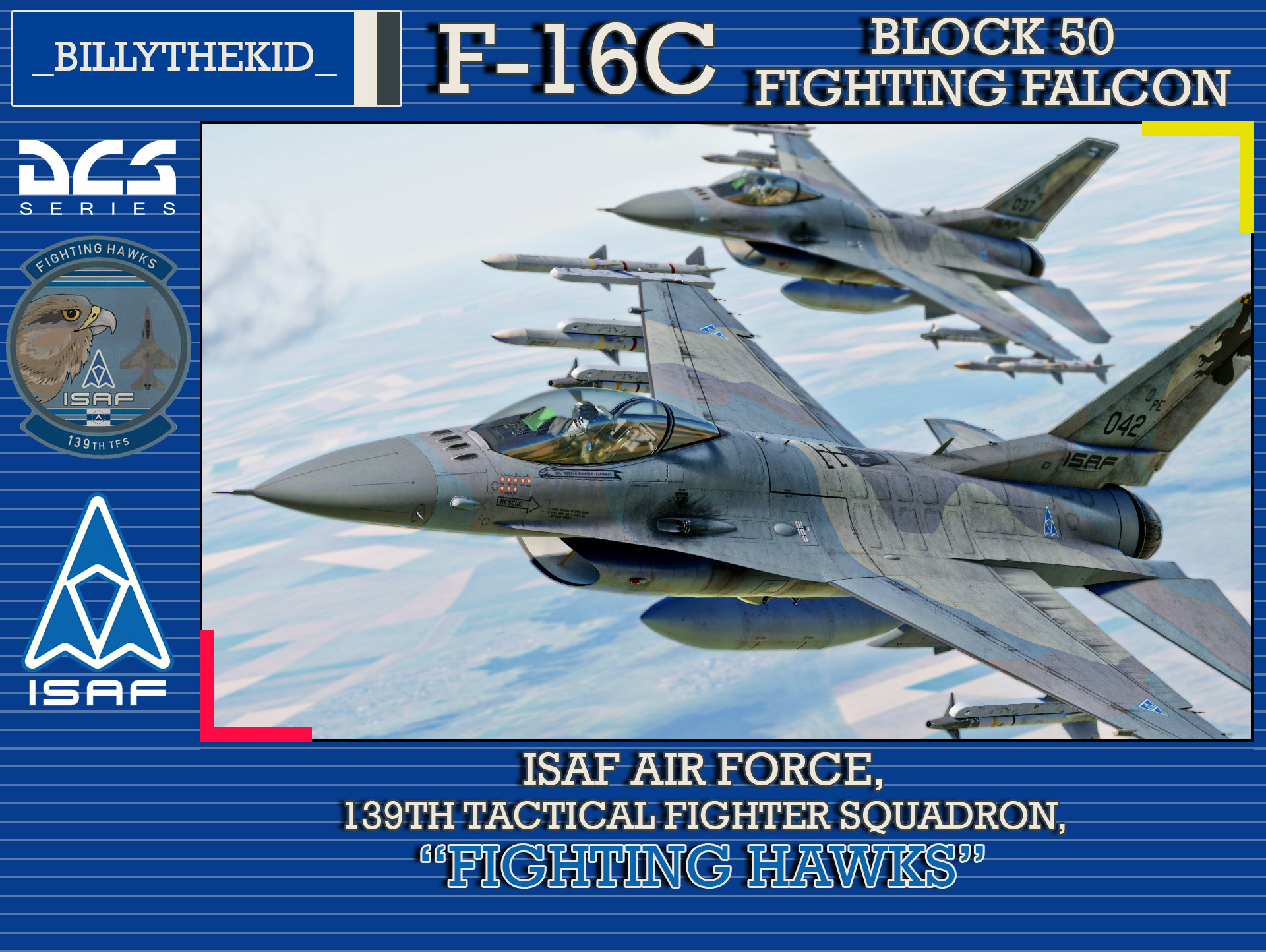 Ace Combat - ISAF Air Force - 139th Tactical Fighter Squadron "Fighting Hawks" F-16C Block 50 Fighting Falcon