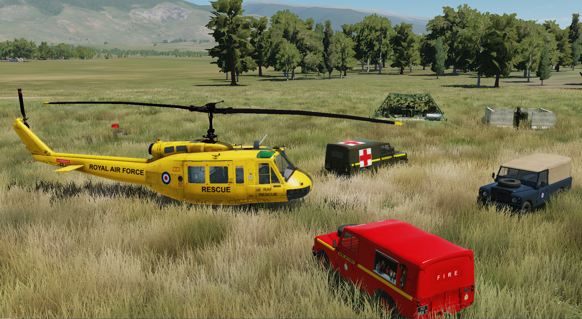 DCS UH-1H Huey - RAF Seaking (Yellow) Livery Update v1.1 (No pylons)