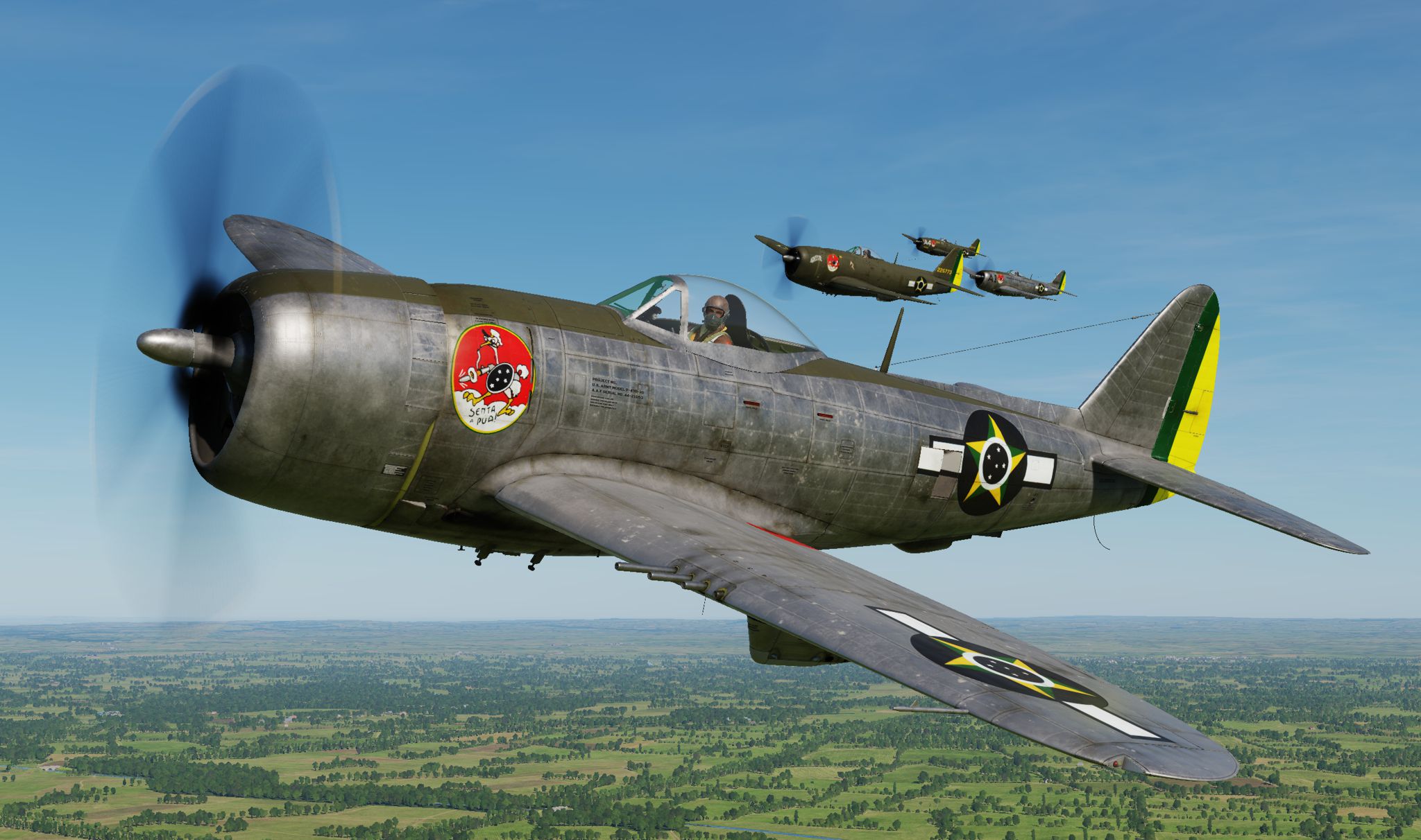 P-47D - 1st Brazilian Fighter Squadron - Jambock - Generic Silver S/N 44-20801 (update vs 2.2)