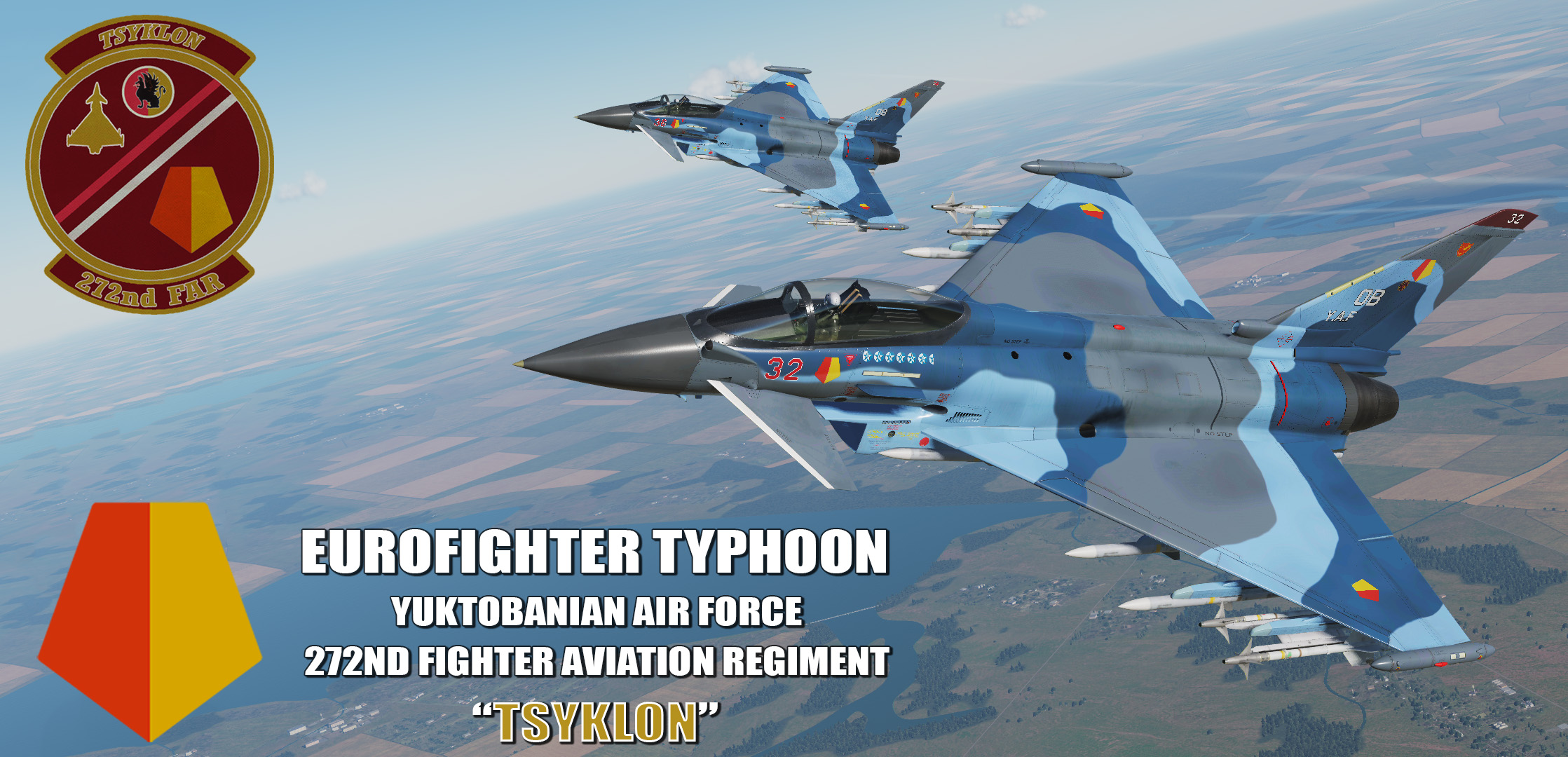 Ace Combat - Yuktobanian Air Force 272nd Fighter Aviation Regiment "Tsyklon" Eurofighter Typhoon