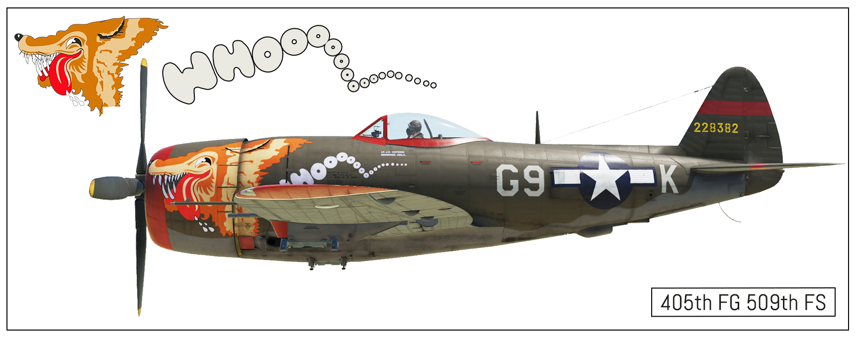 P-47D 405th FG 509th FS, Belgium, 1945 "Whoooo" *(FINAL)*