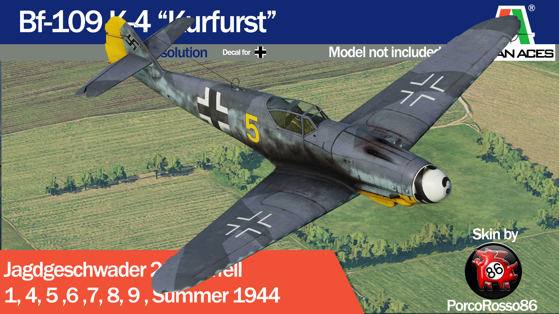 Bf-109 K-4 "Kurfurst" Jg 26 Summer 1944, PACK Update