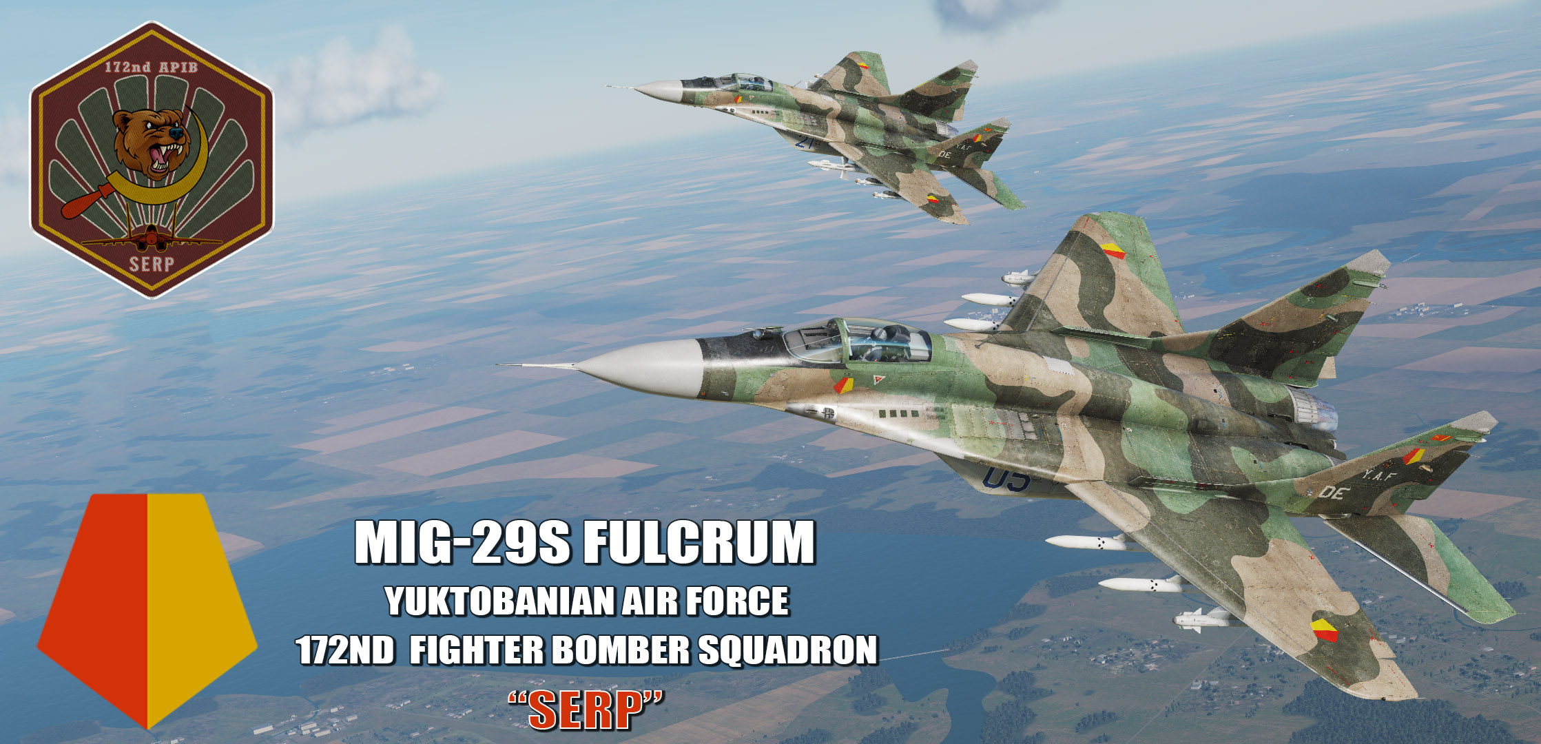 Ace Combat - Yuktobanian Air Force 172nd Fighter Bomber Squadron "Serp" MiG-29S Fulcrum