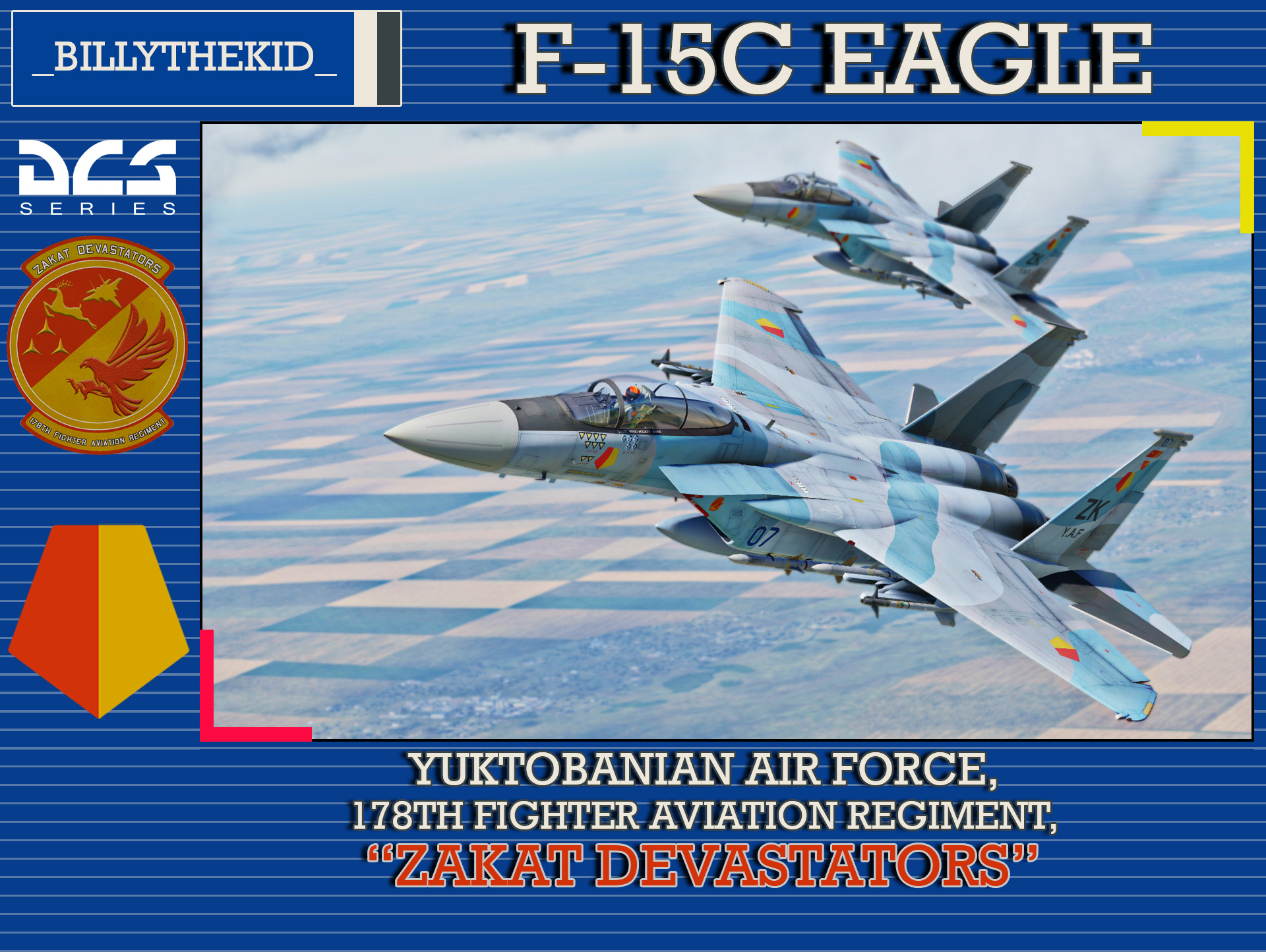 Ace Combat - Yuktobanian Air Force 178th Fighter Aviation Regiment "Zakat Devastators" F-15C Eagle