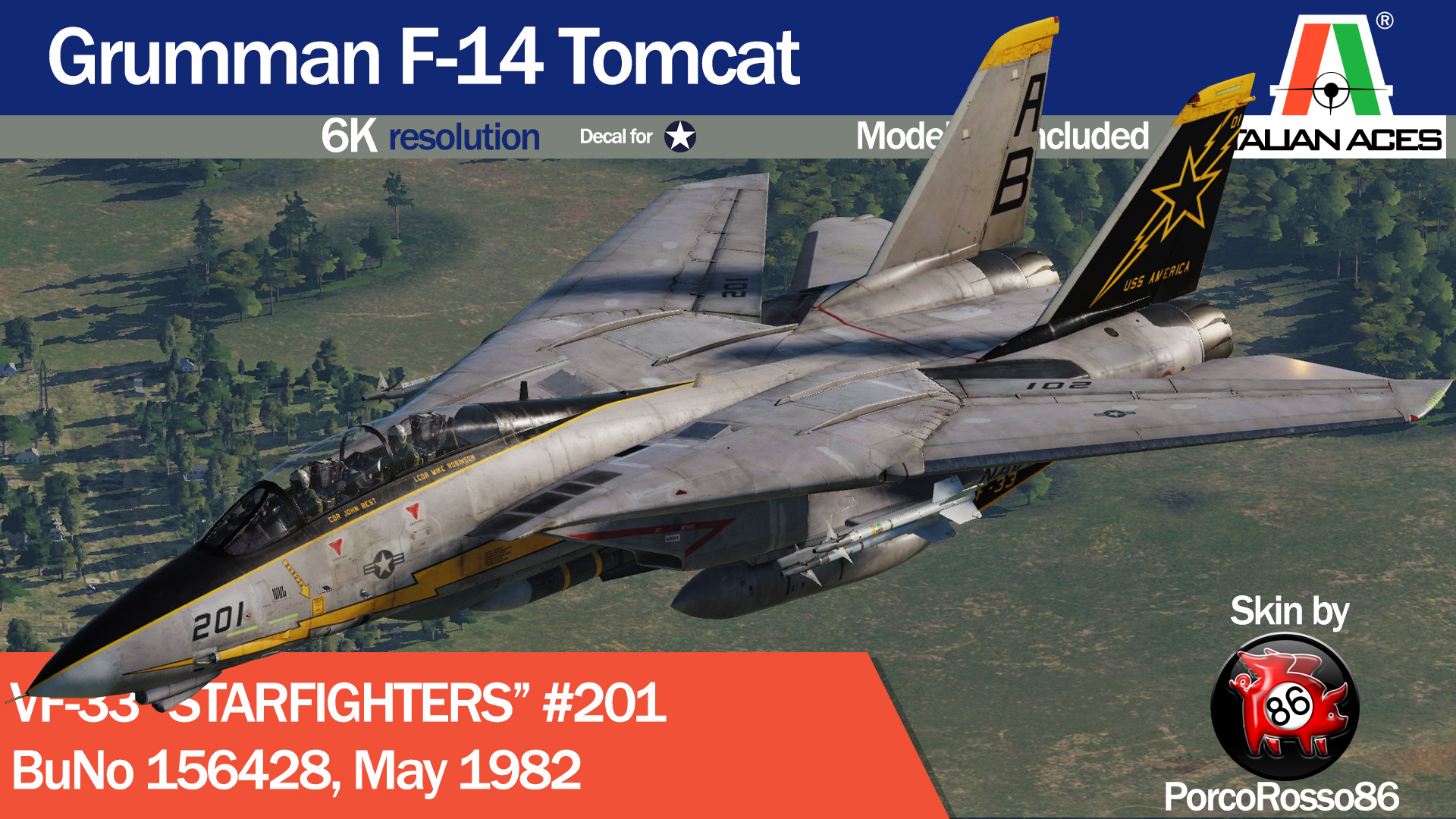 F-14 VF-33 "Starfighters" #201 by PorcoRosso86