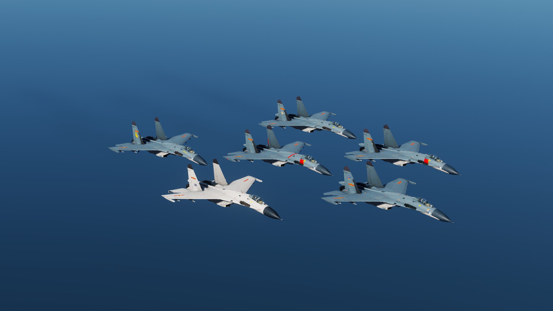 PLAAF Su-27 skins for the J-11A