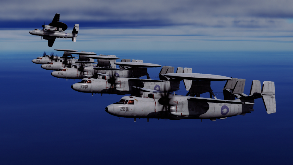 Republic of China Air Force (Taiwanese Air Force) E-2K Liveries Pack (Low vis version) (Version 2.0)