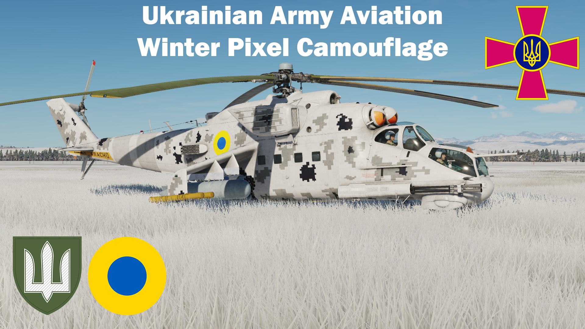 Mi-24P - Winter Pixel Camo of Ukrainian Army Aviation (Fictional)