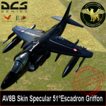 AV8B Black Skin Specular 51°Escadron Griffon  