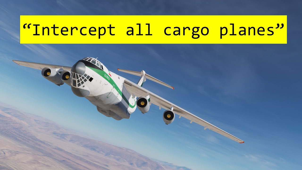 Intercept all cargo planes invading Cyprus