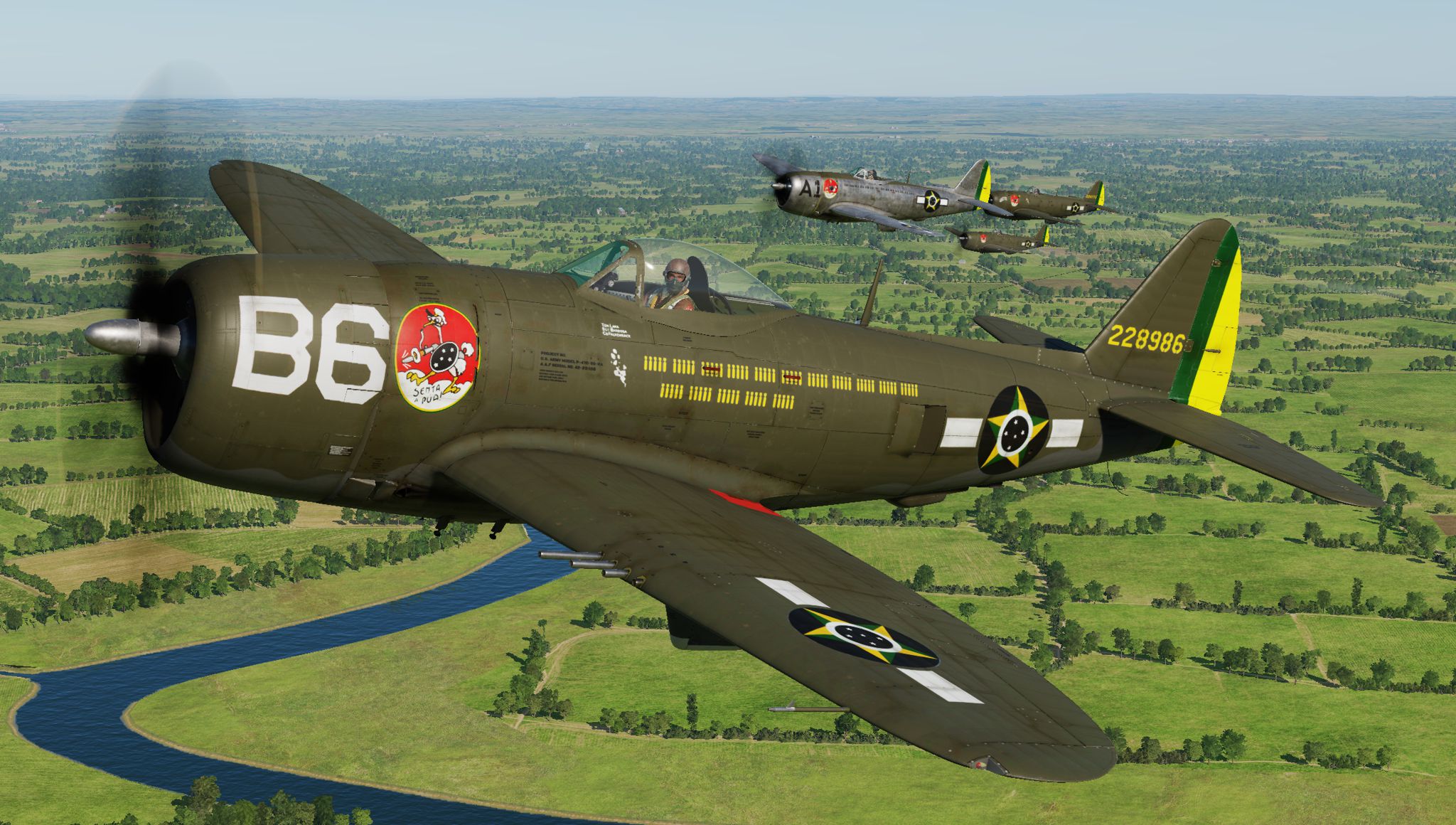 P-47D - 1st Brazilian Ftr Sq-Jambock B6-2nd Lt. Lara (update vs 2.2)