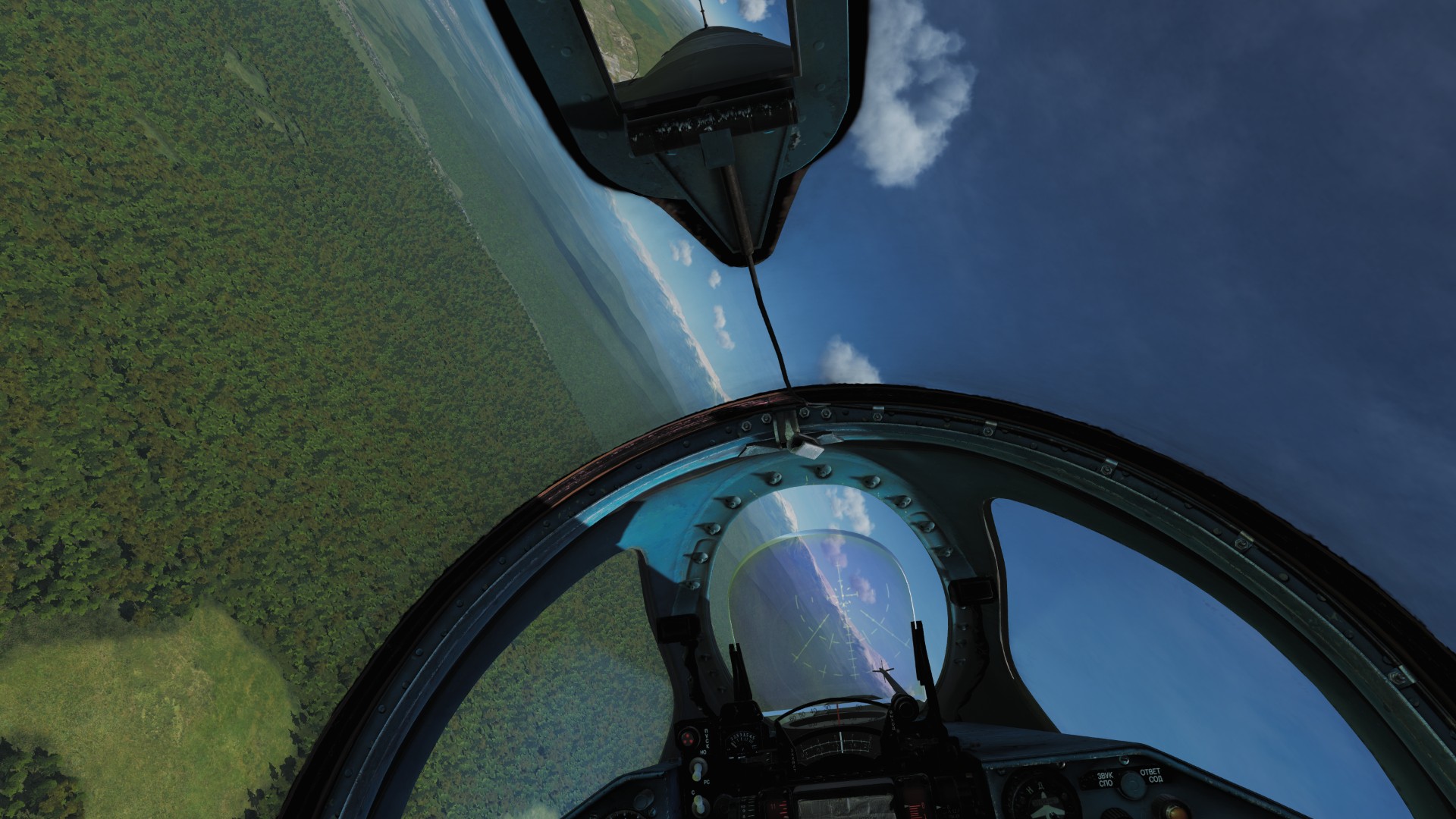 Cleaned Canopy with Interior Reflections for MiG-21bis