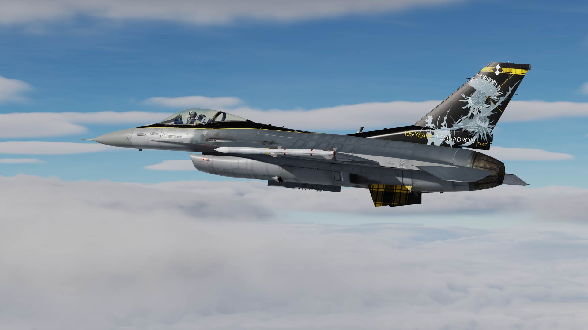 F-16 Belgian Air Force FA-57 1sqn 'Stingers' 105th Anniversary Scheme