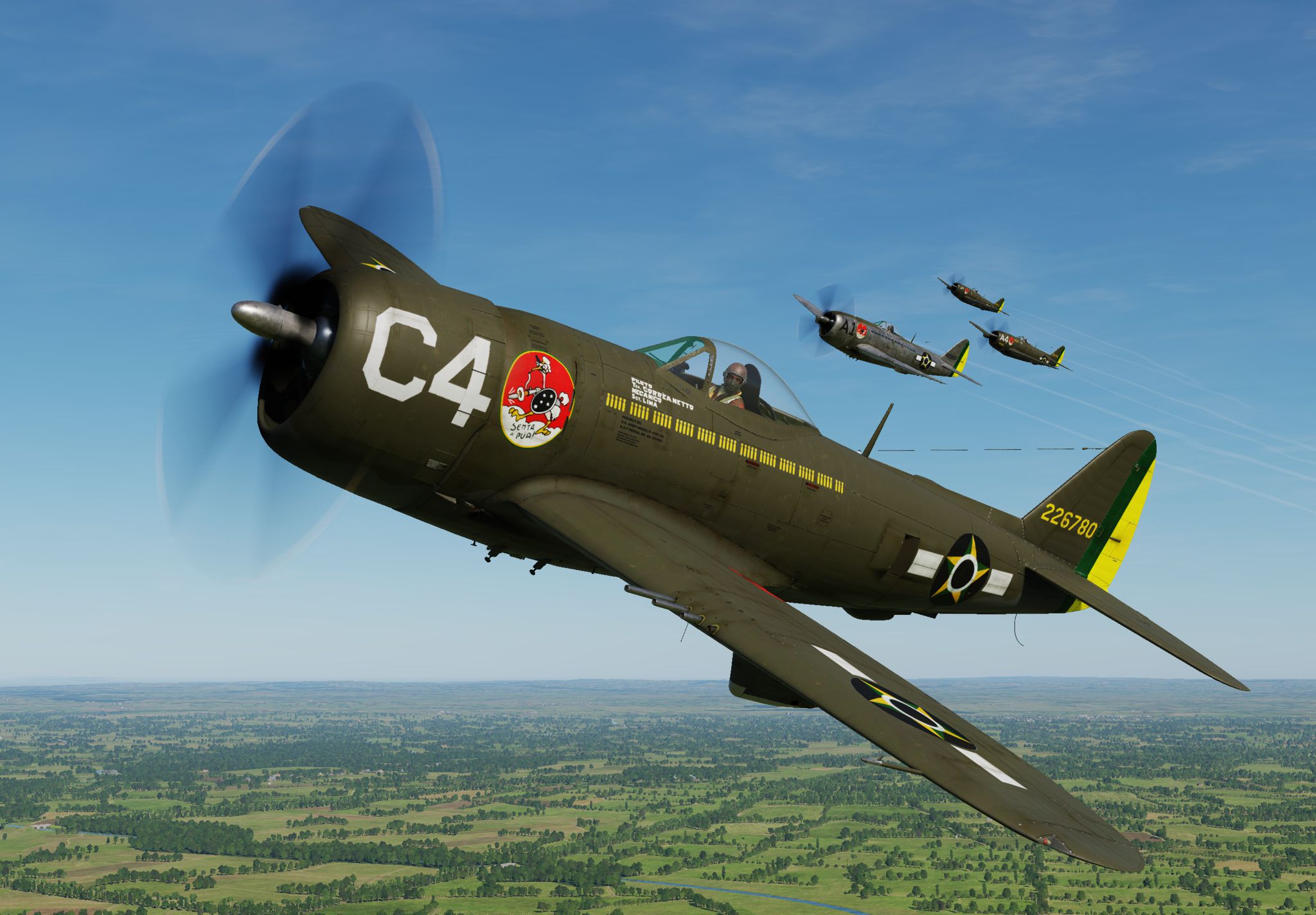 P-47D - 1st Brazilian Ftr Sq - Jambock C4 - 1st Lt Correa Netto  (update vs 2.2)