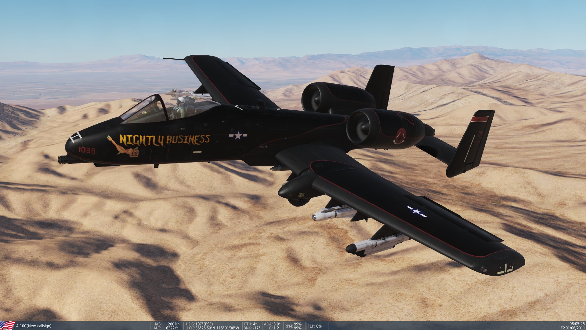 "Nightly Business" P-61 Tribute Skin for the A-10