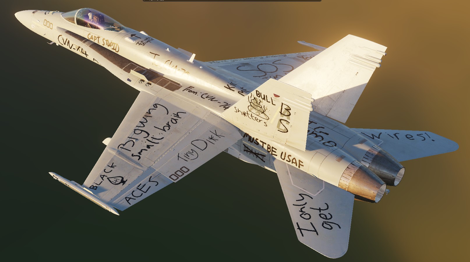 F/A-18C wrong-carrier tags