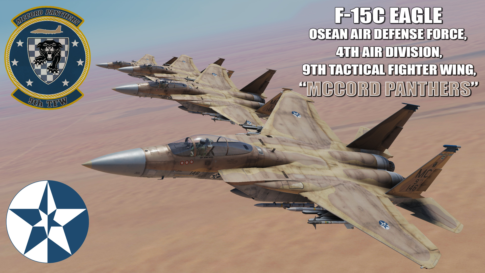 Ace Combat - Osean Air Defense Force 4th Air Division, 9th TFW "Mccord Panthers" F-15C Eagle