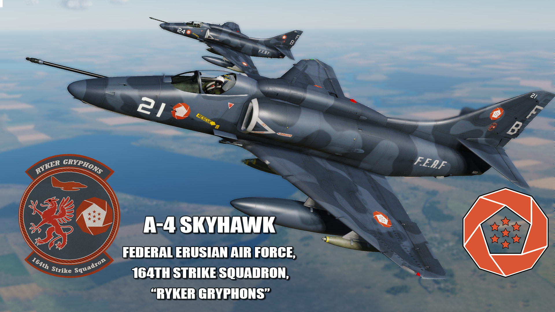 Ace Combat - Federal Erusian Air Force 164th Strike Squadron "Ryker Gryphons" A-4 Skyhawk