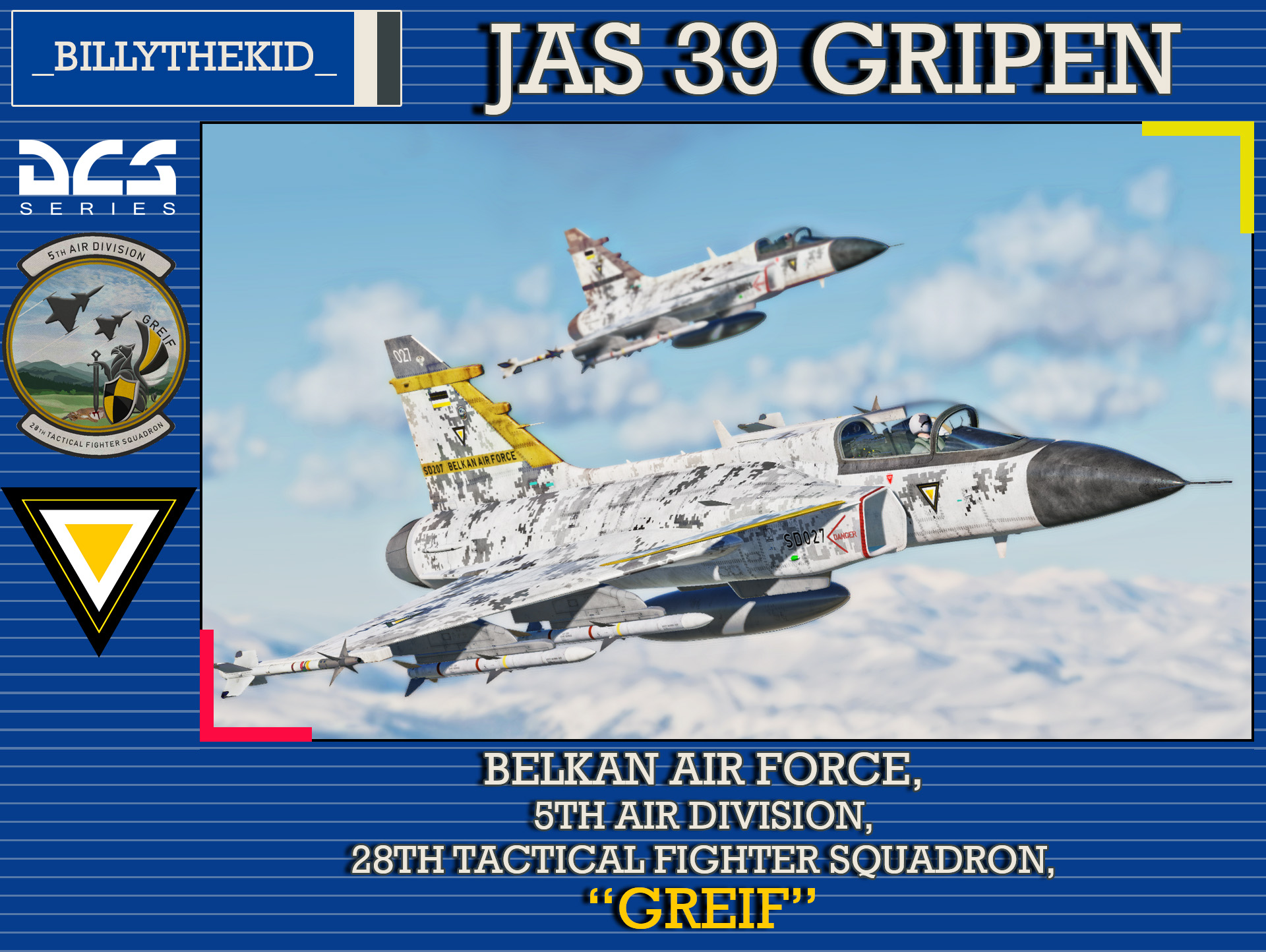 Ace Combat - Belkan Air Force 5th Air Division, 28th Tactical Fighter Squadron "Greif" JAS 39 Gripen