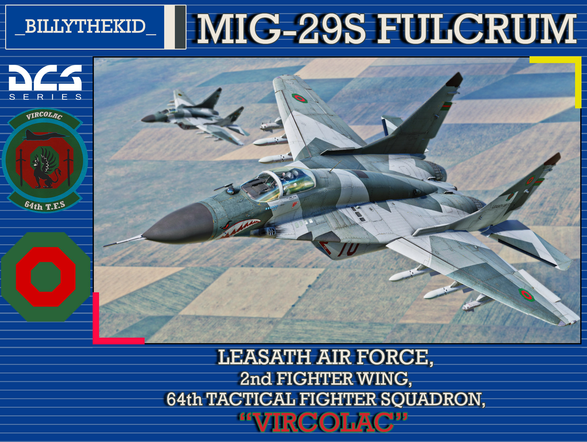 Ace Combat - Leasath Air Force - 7th Air Division - 64th Tactical Fighter Squadron "Vircolac" MiG-29S Fulcrum