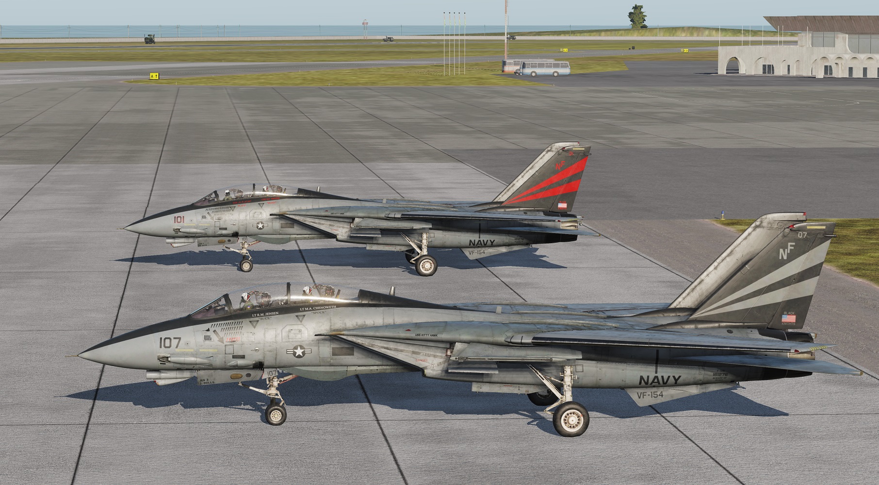F-14 Tomcat VF-154 Black Knights "Nite 100" AND "NITE 107"