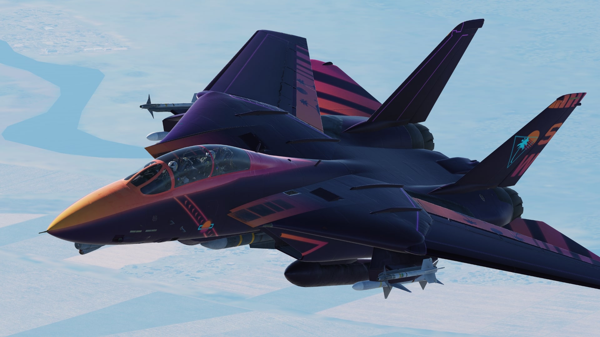 Synthwave F-14 Tomcat Livery
