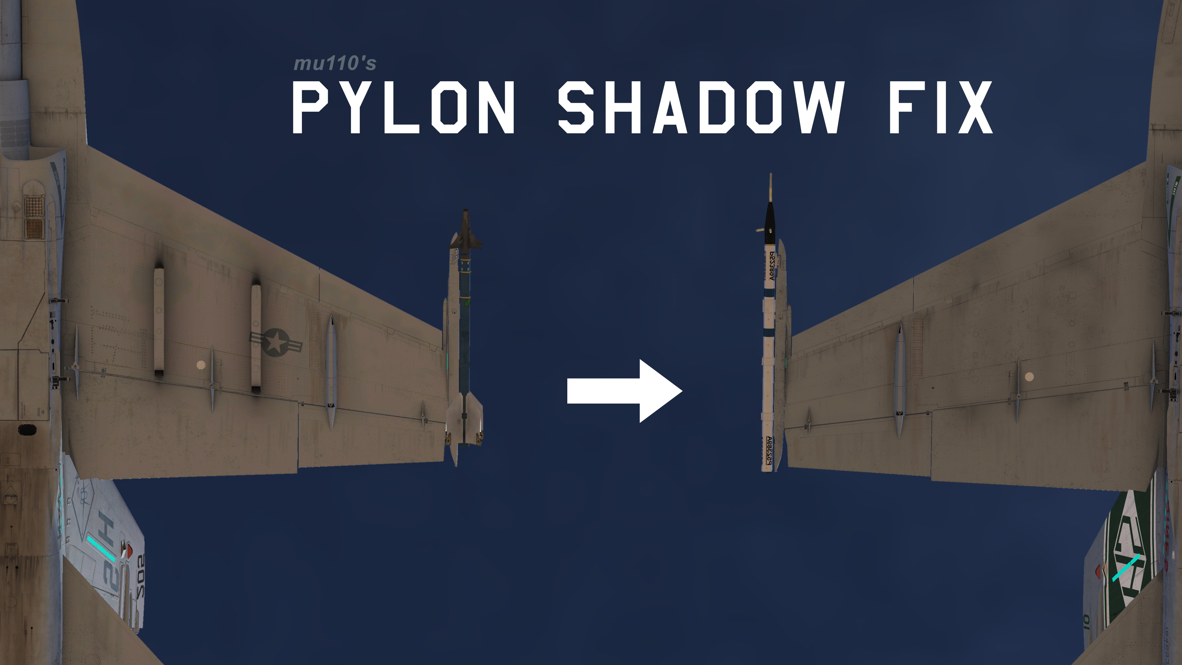 F/A-18C Pylon Shadow Texture Fix