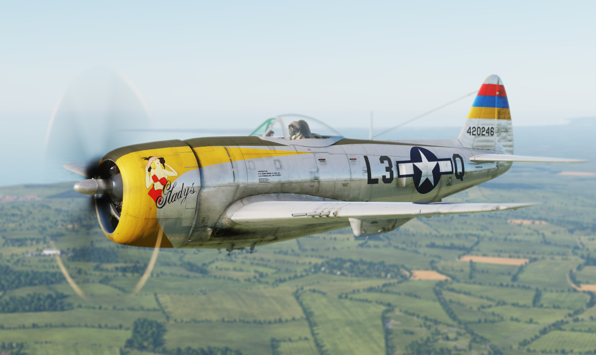 "Gladys" 512 Fighter Squadron, 406th Fighter Group, 44-20246, L3-Q Nordholz, 1945