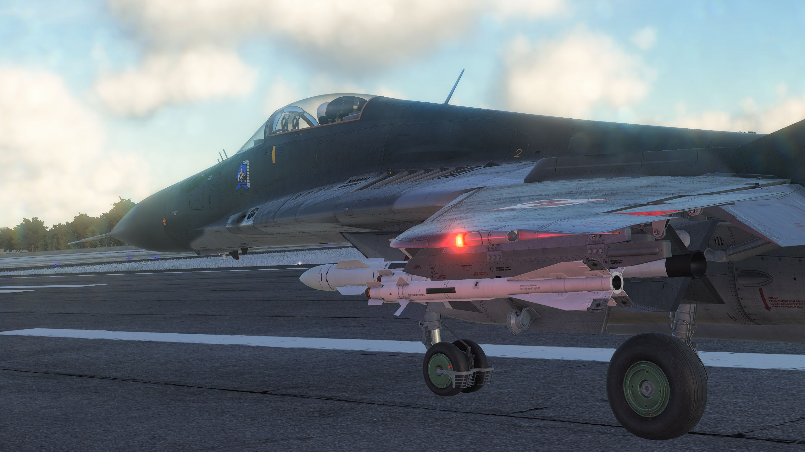 MiG-29 Realistic navigation lights glow