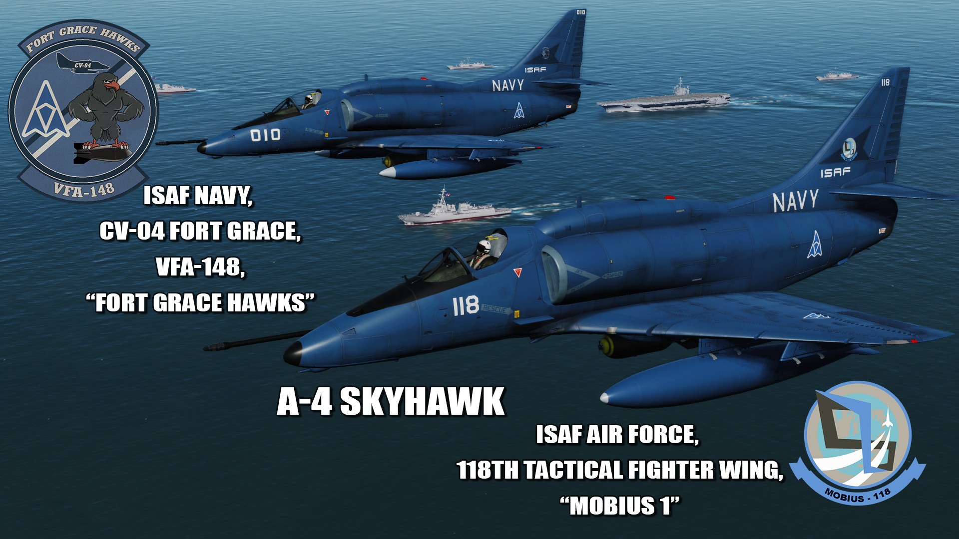 Ace Combat - ISAF Navy and Mobius One A-4 Skyhawk