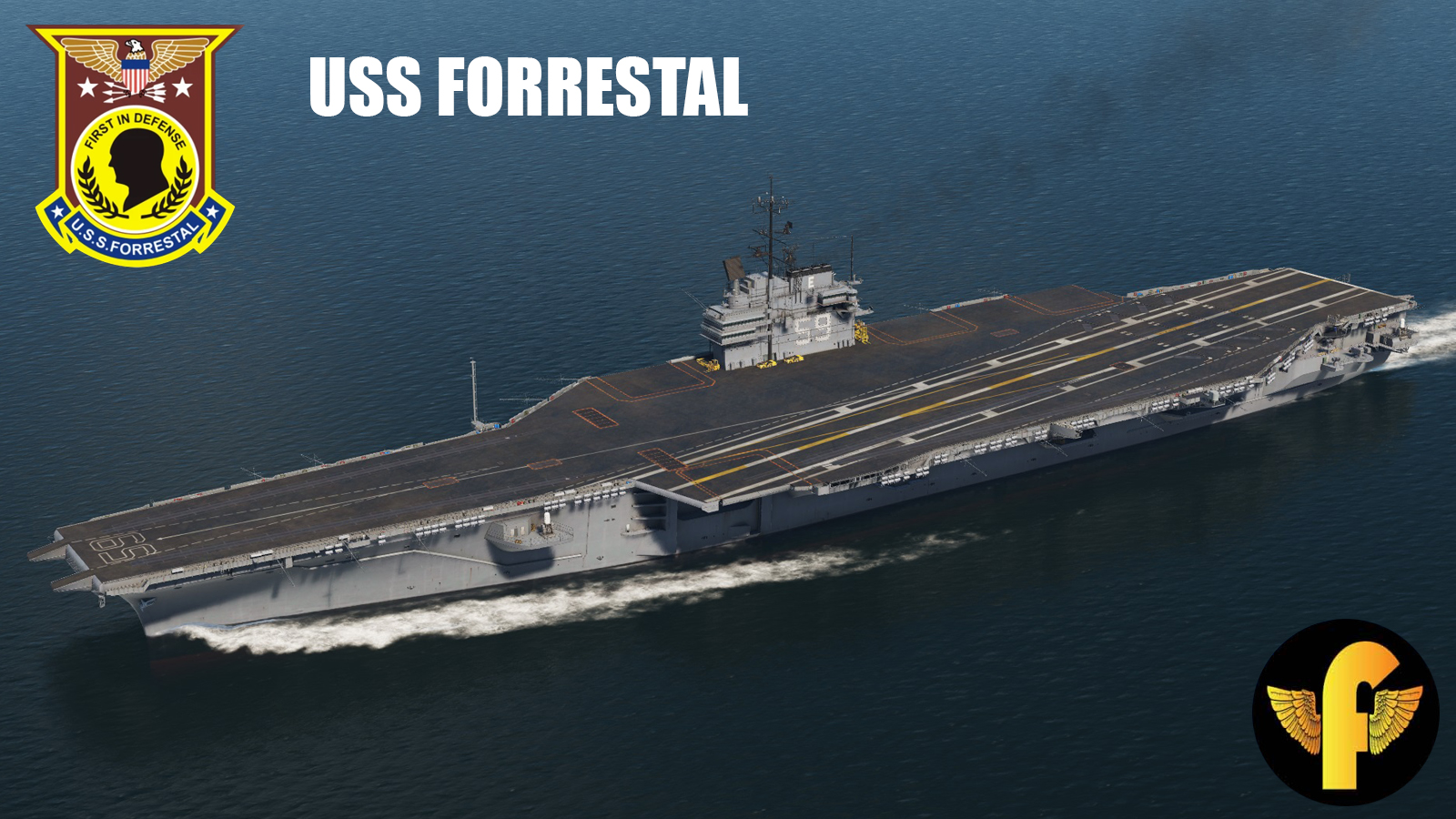 USS Forrestal Grey Island and HD markings
