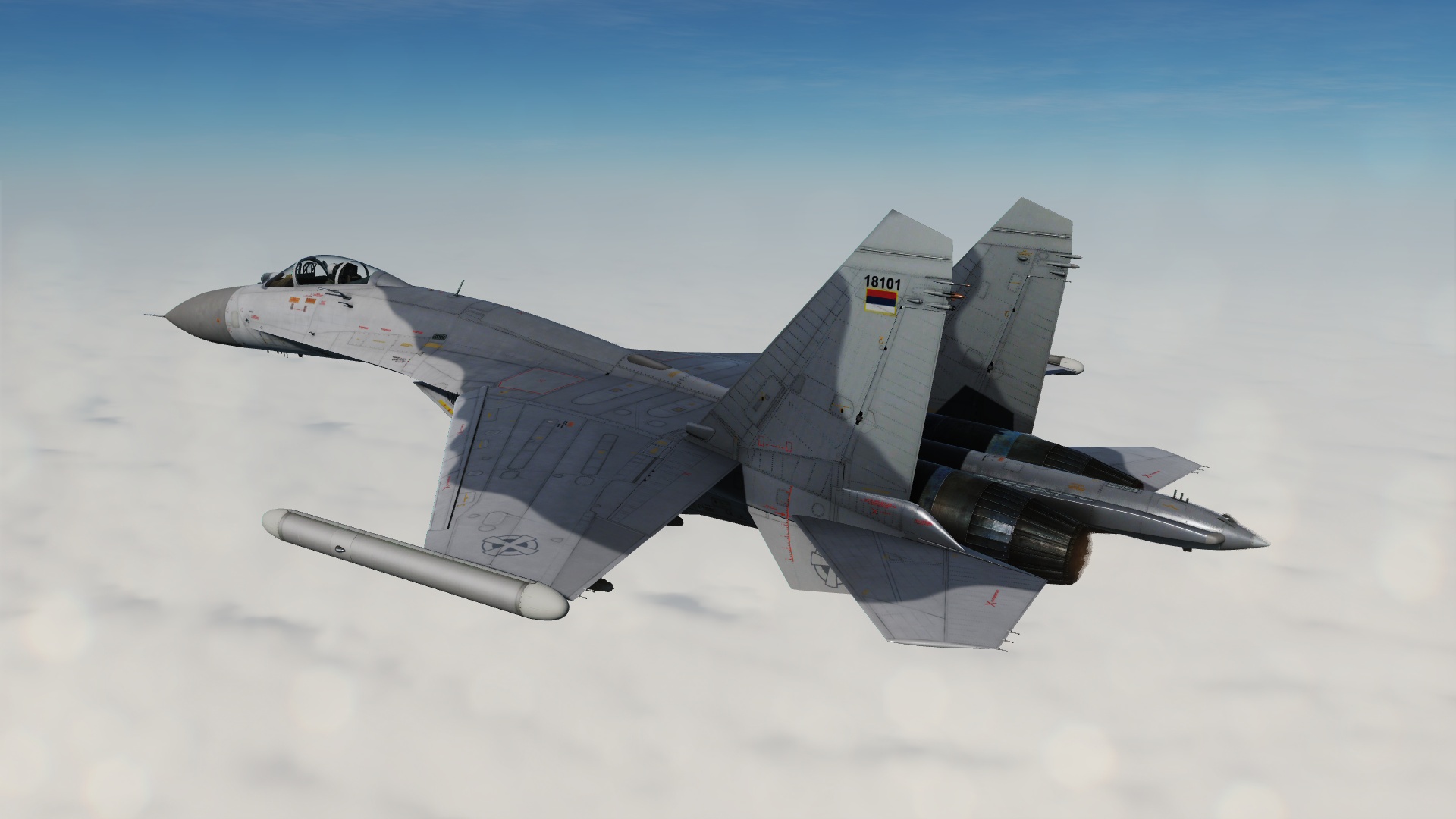 Fictional Serbian Air Force LAE "Vitezovi" Su-27 Low Vis