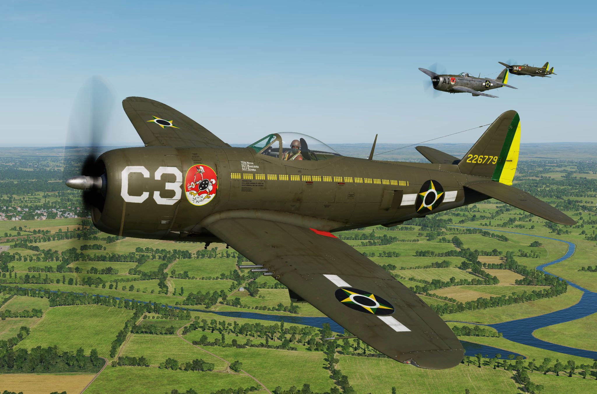 P-47D - 1st Brazilian Ftr Sq-Jambock C3 - 2nd Lt. Neiva (update vs 2.2)
