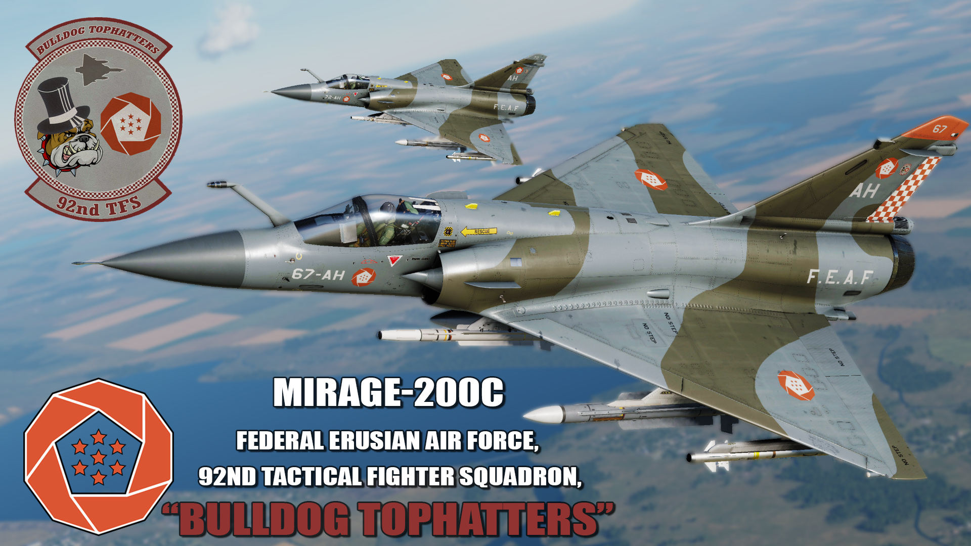 Ace Combat - Federal Erusian Air Force 92nd TFS "Bulldog Tophatters" Mirage 2000C
