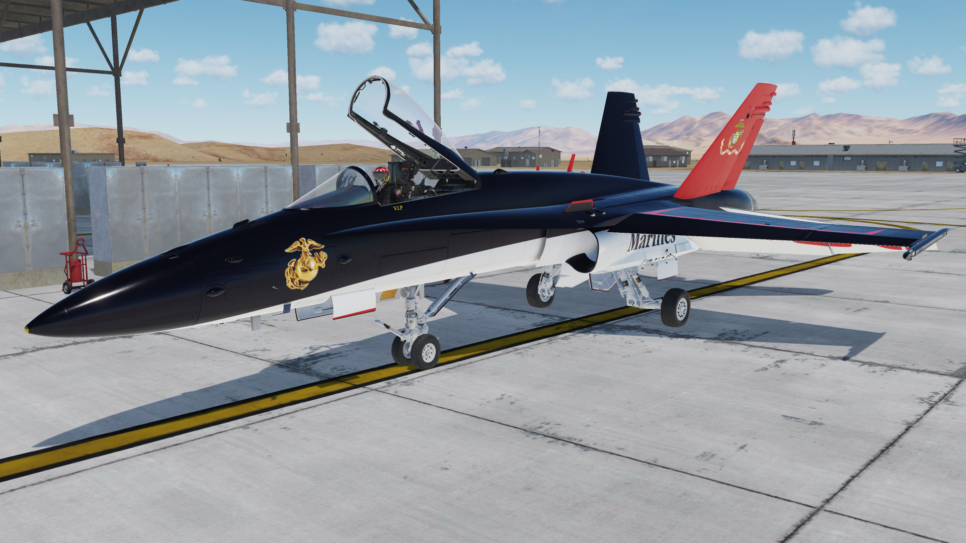 Fictional USMC F/A-18C in dress blue colors