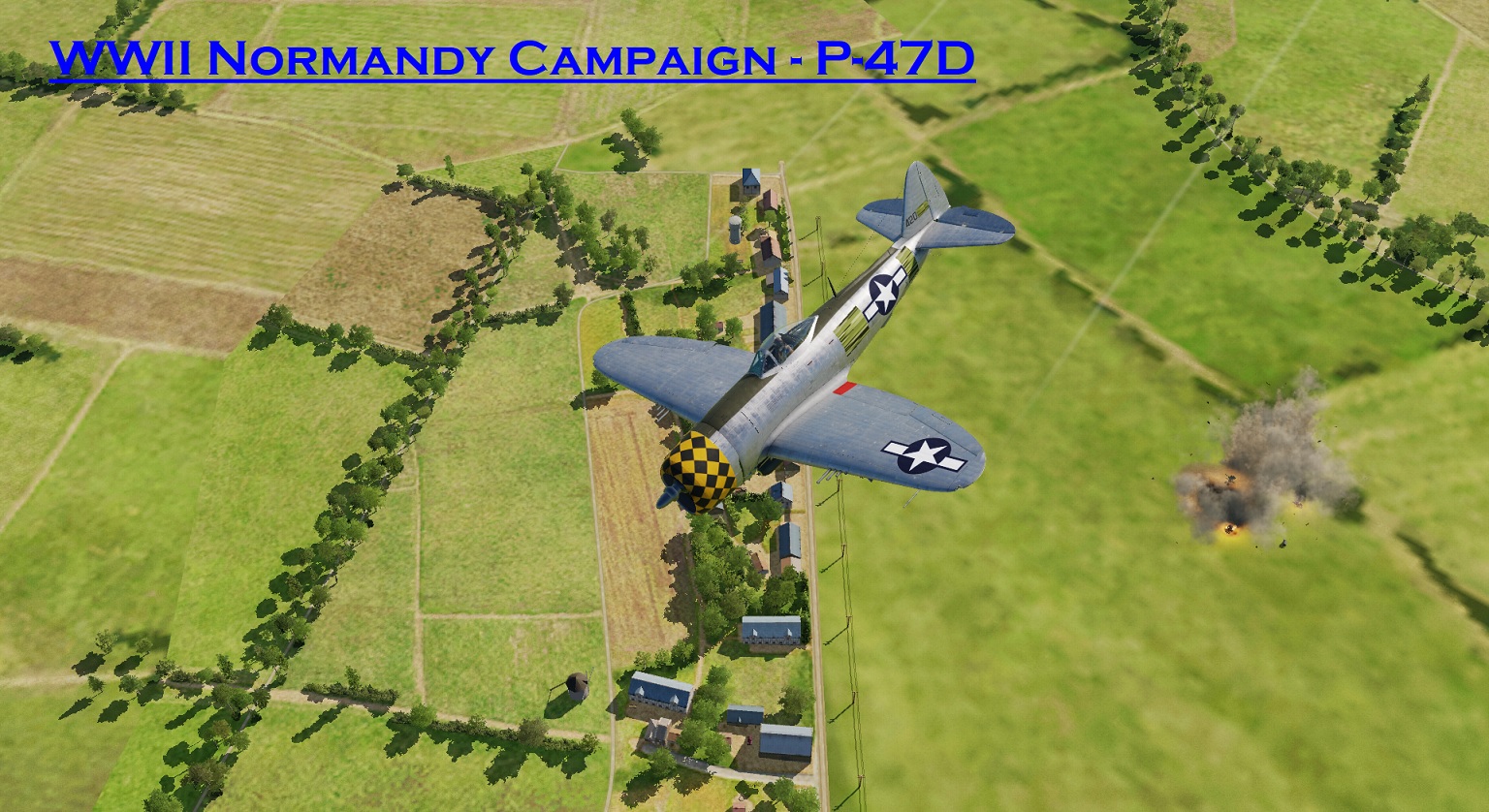 WWII Normandy P-47D using Mbot Dynamic Campaign Engine