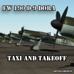Fw 190 D-9 Dora Normandy Taxi and Takeoff Tutorial