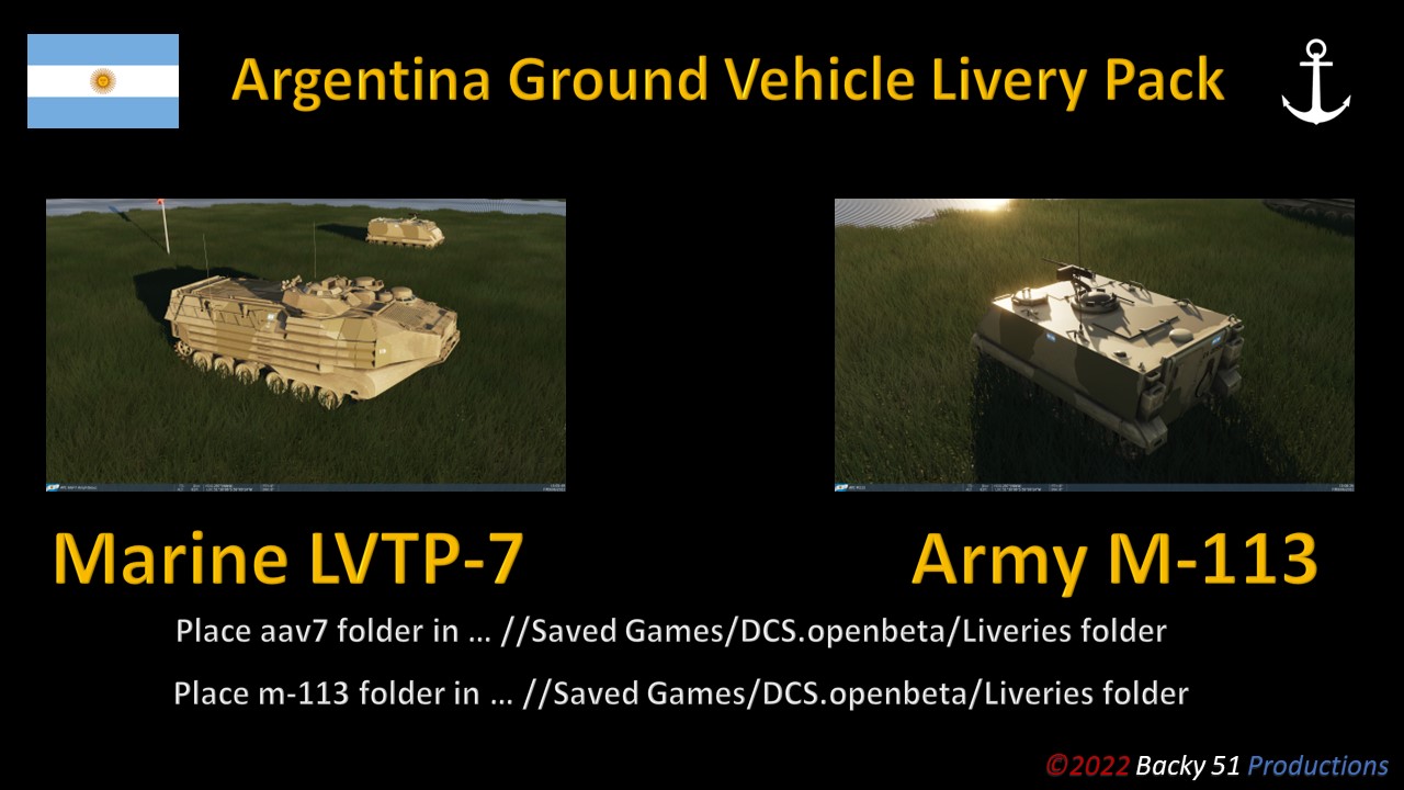 Argentina Ground Vehicles Livery Pack