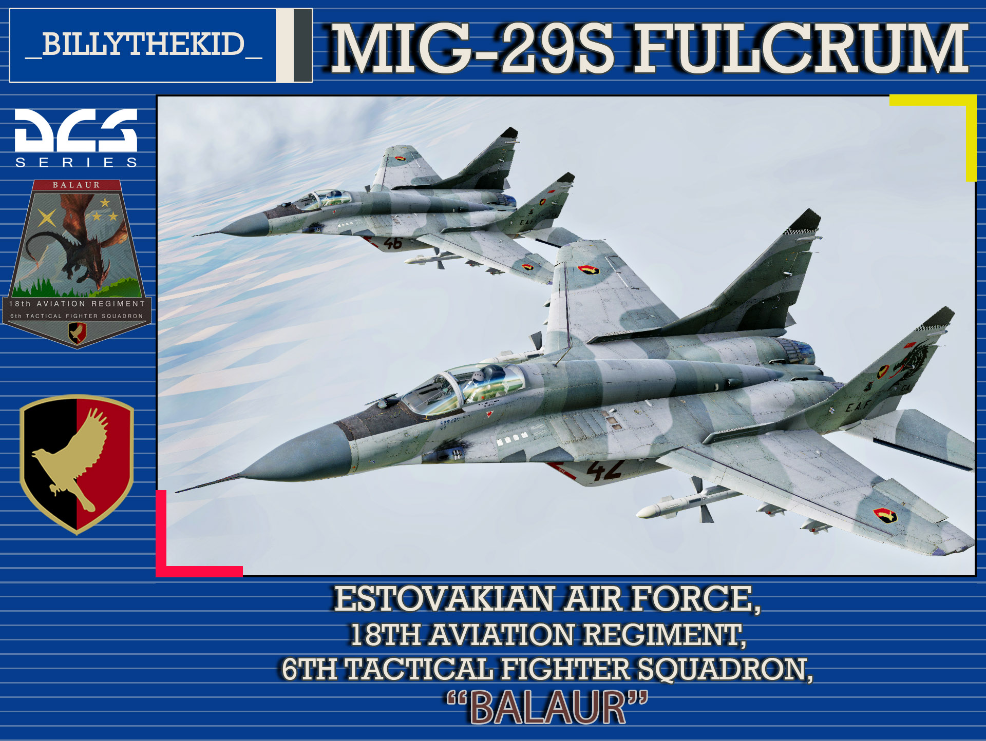 Ace Combat - Estovakian Air Force - 18th Aviation Regiment - 6th Tactical Fighter Squadron "Balaur" MiG-29S Fulcrum