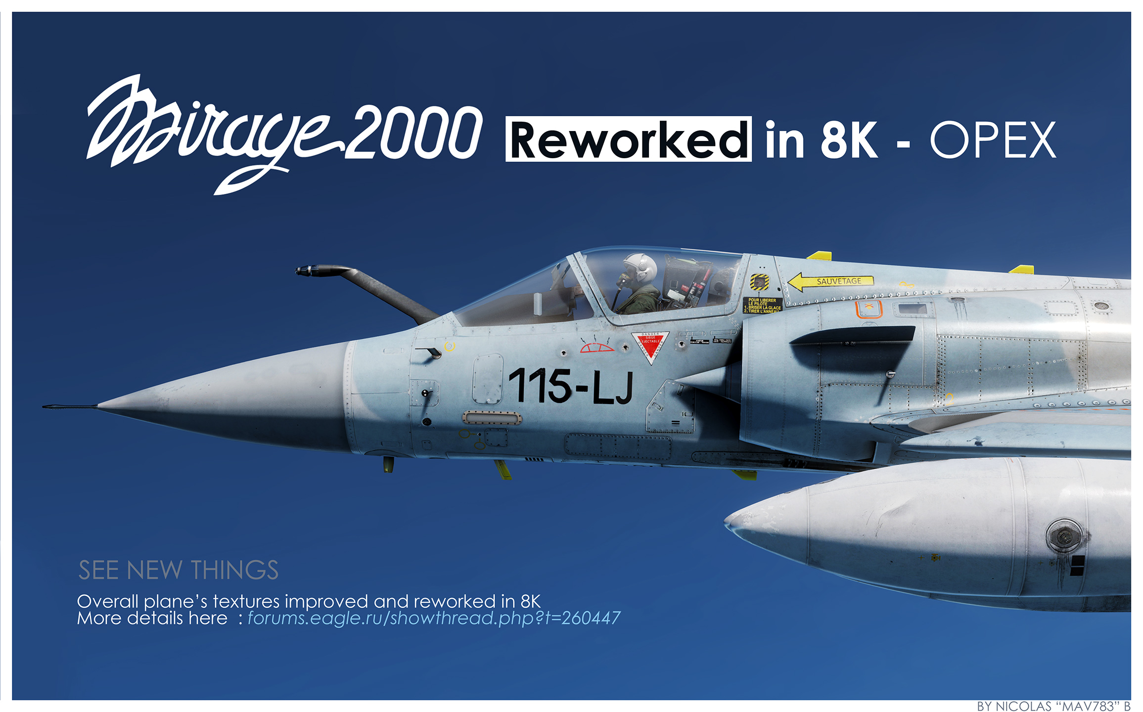 Overall improved and reworked textures in 8K ! - Mirage 2000C - (JSGME ready)