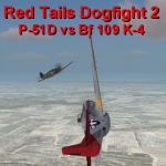 Red Tails Dogfight 2 P-51D vs Bf 109 K-4