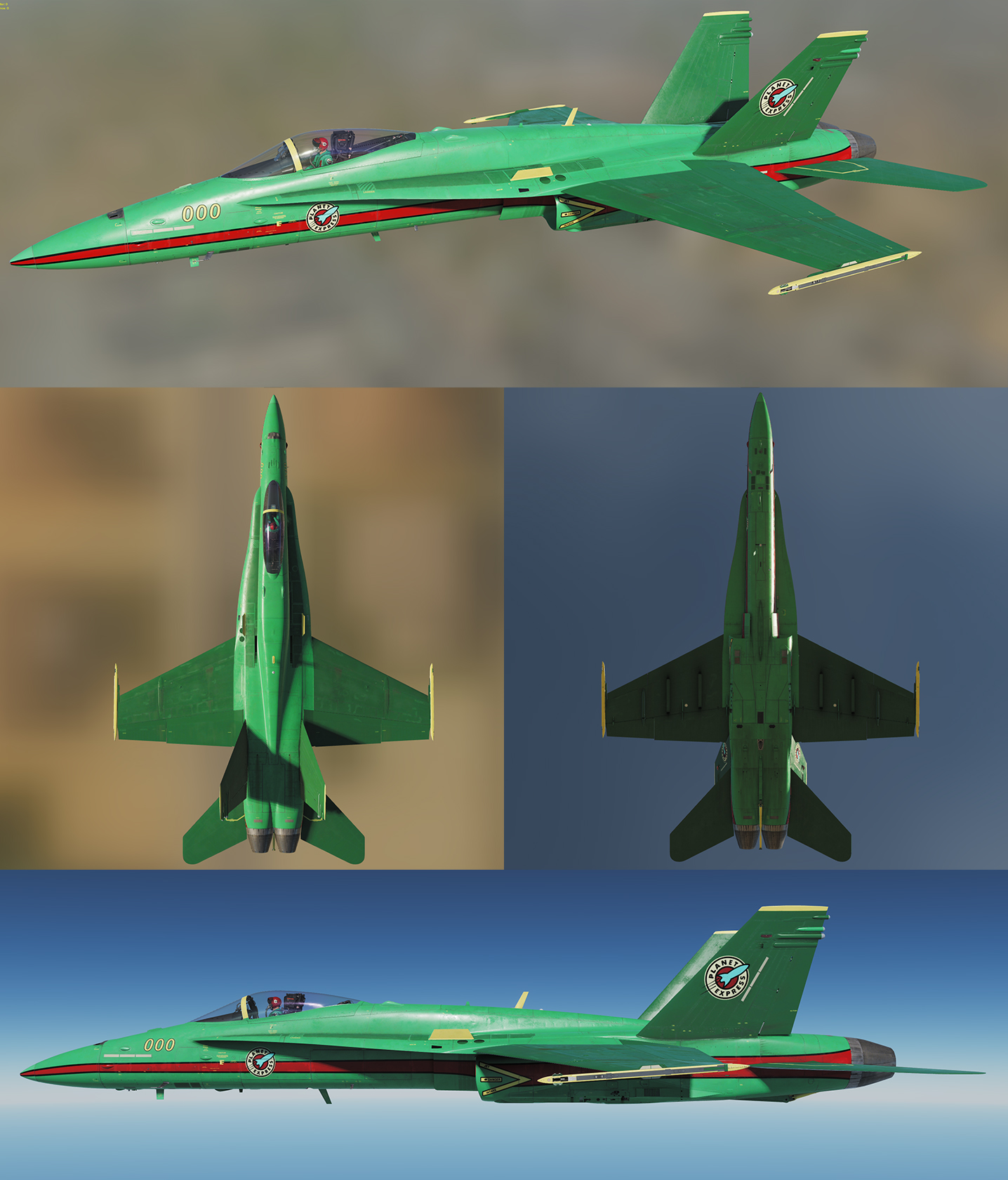  F-18 Racing Livery: Planet Express
