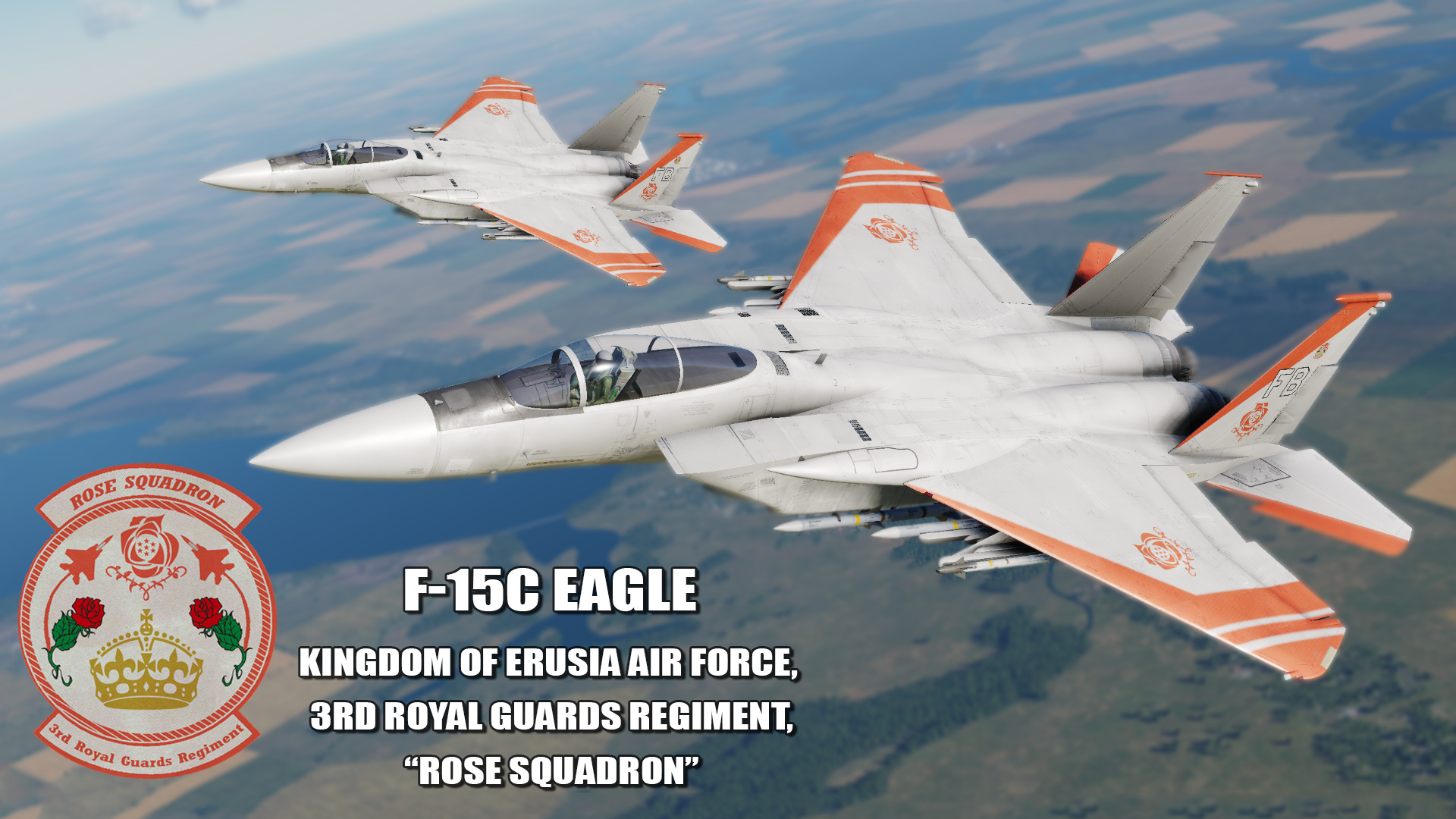 Ace Combat - Kingdom of Erusea Air Force 3rd Royal Guards Regiment "Rose Squadron" F-15C Eagle