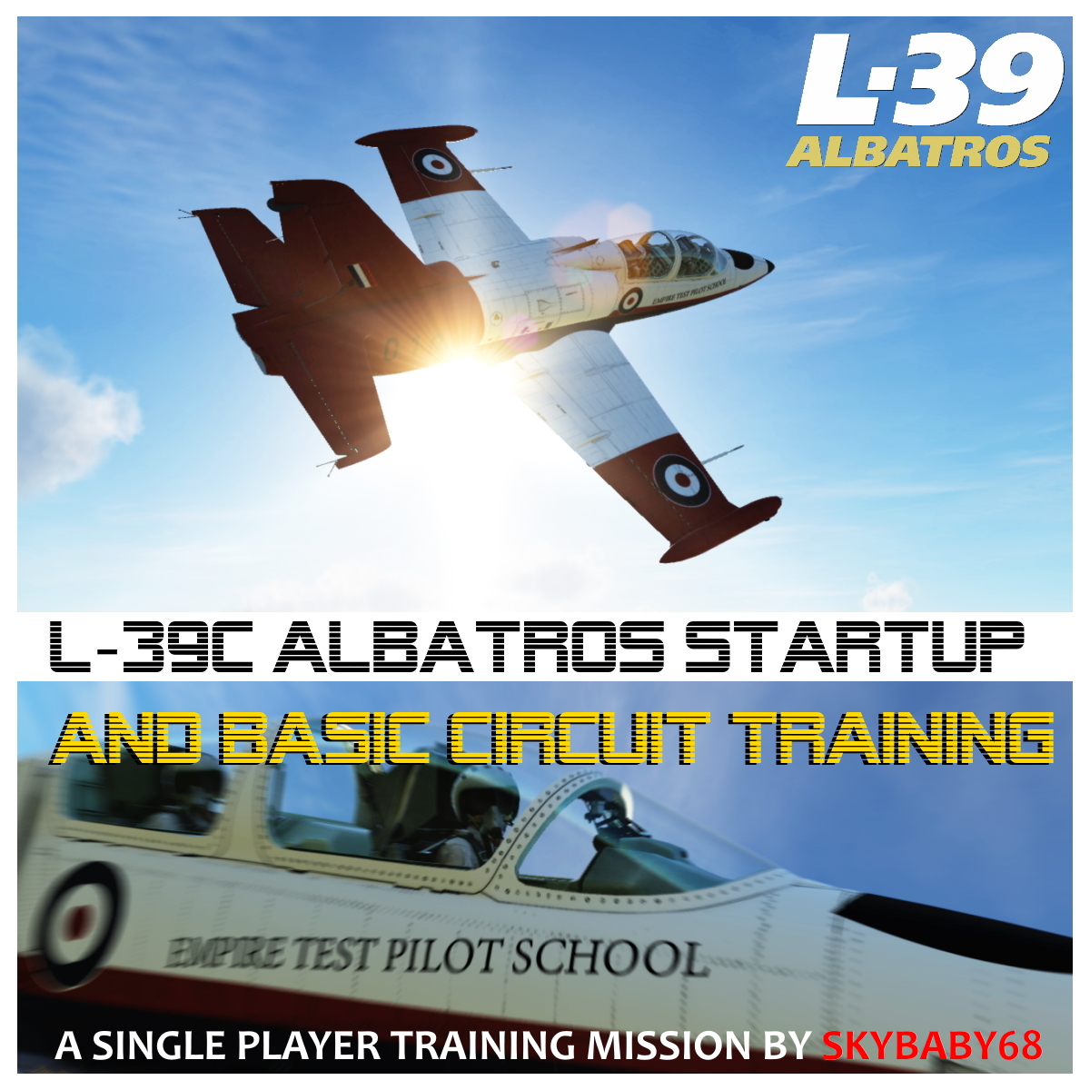 L-39C Albatros StartUp and Simple Circuit Training with custom kneeboards & instructor voiceovers