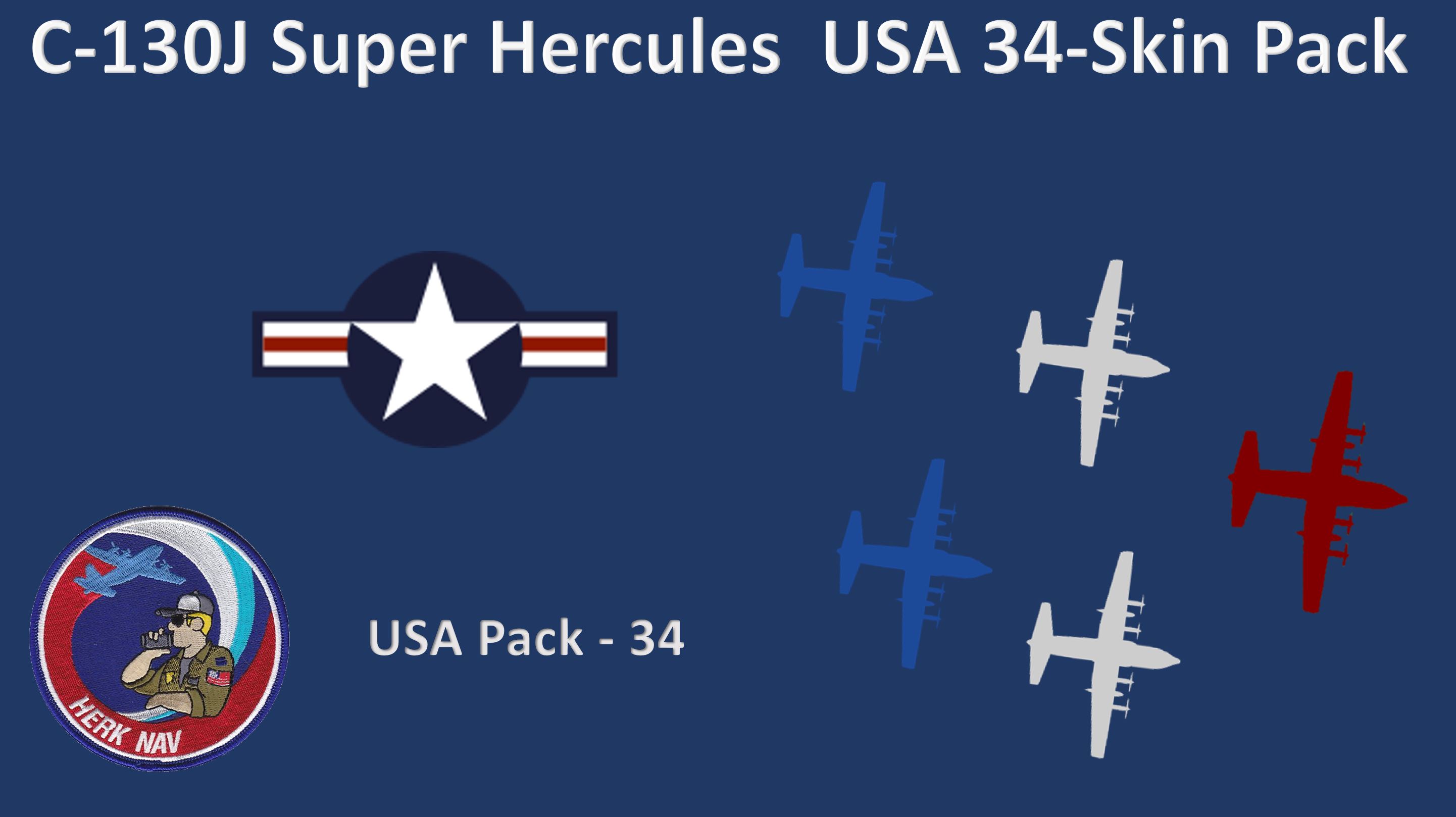 ***NEW 18APR21*** C-130J Super Hercules  34- Skin USA Pack V3.2