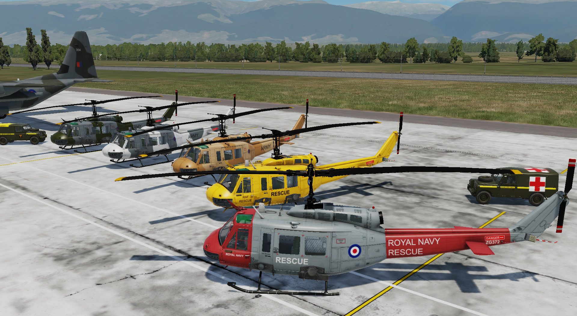 DCS UH-1H Huey: 5 x Fictional British Liveries (Army, Navy & RAF)