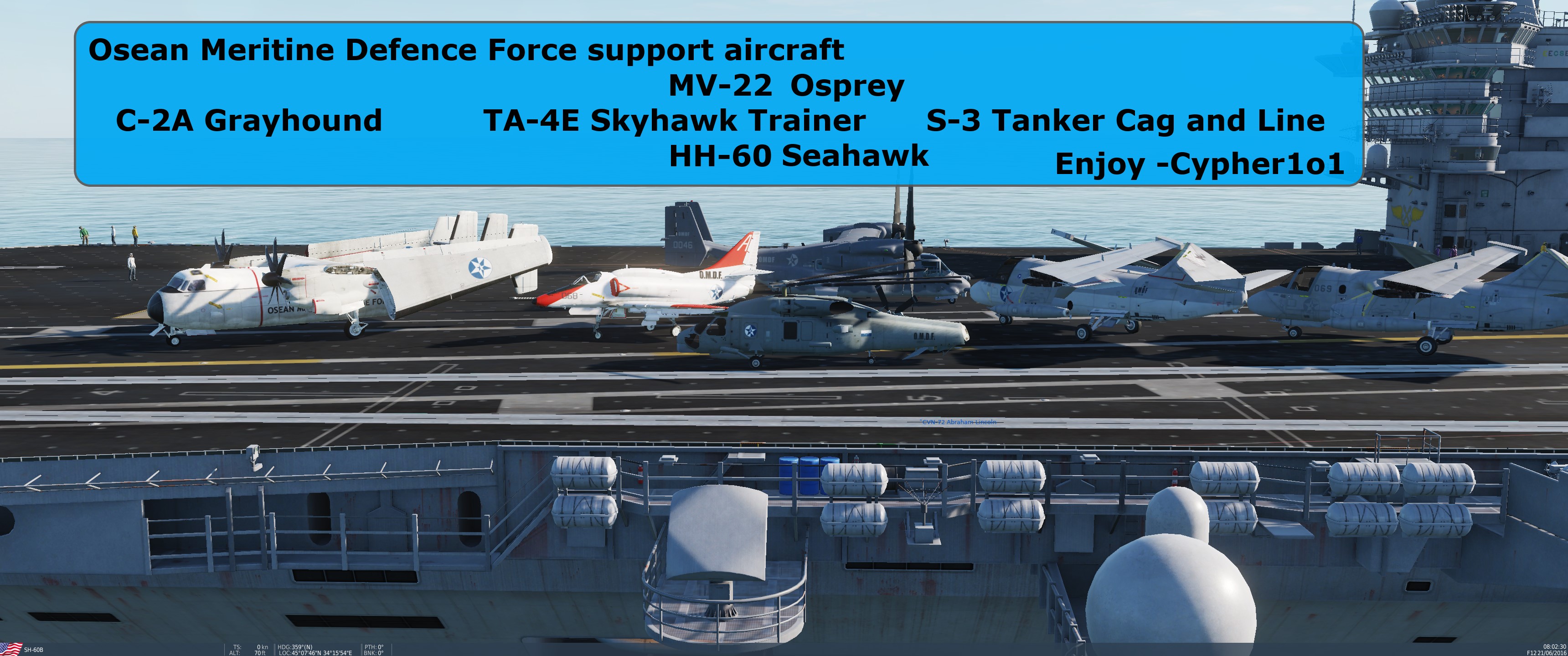 Osean Fleet Support Aircraft Pack