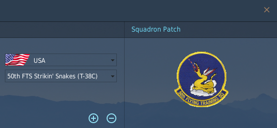 New USAF Squadrons for pilot Logbook