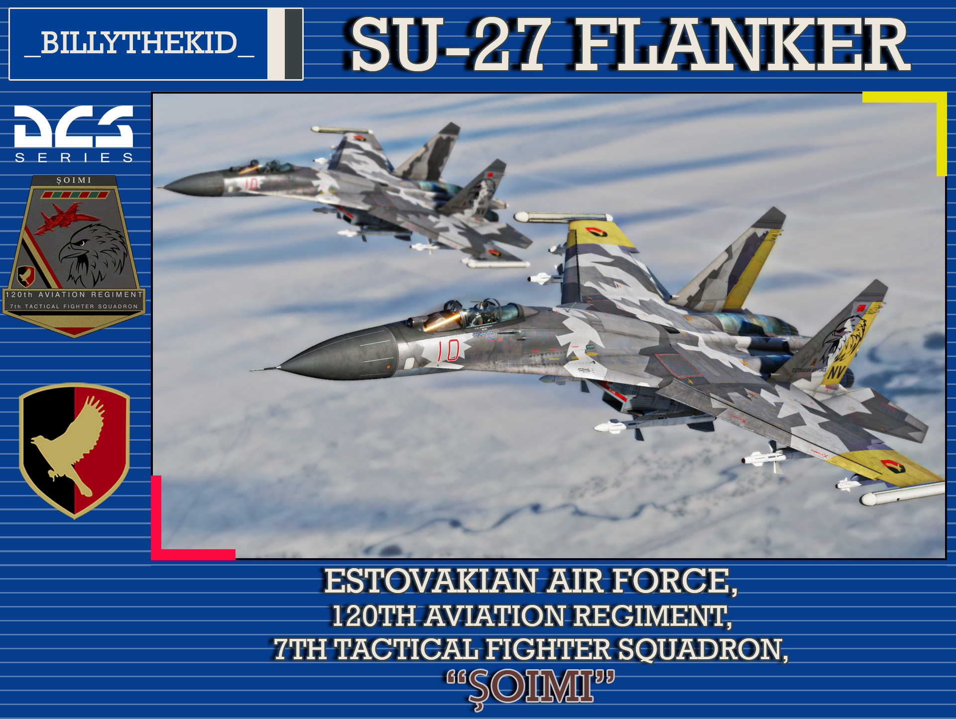 Ace Combat - Estovakian Air Force - 120th Aviation Regiment - 7th Tactical Fighter Squadron "Șoimi" SU-27 Flanker