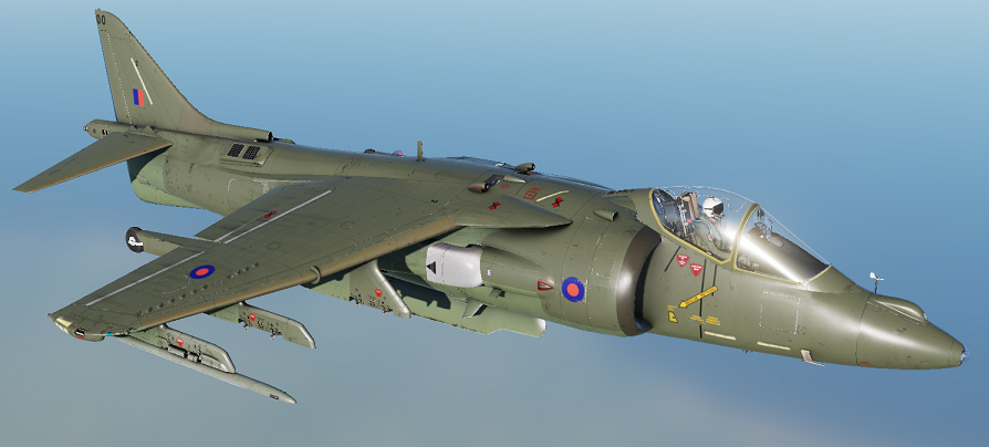Royal Air Force 1987-1995 style (Two-Tone Green) skin pack for AV-8B N/A